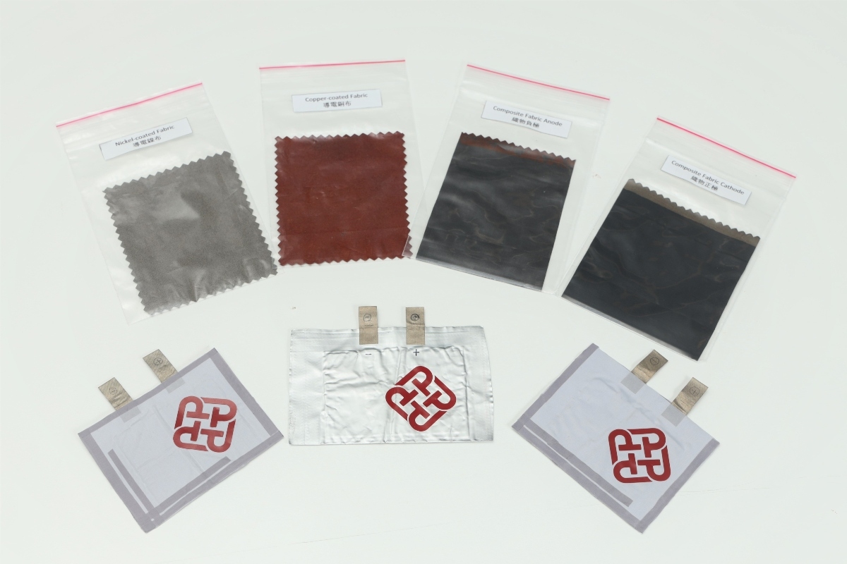 Textile lithium batteries