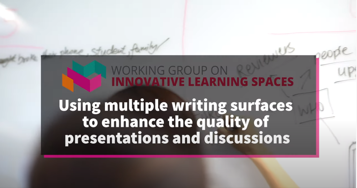 Using multiple writing surfaces to enhance the quality of presentations and discussions