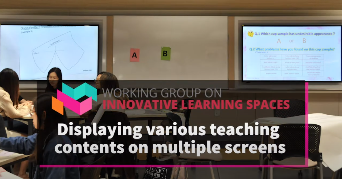 Displaying various teaching contents on multiple screens