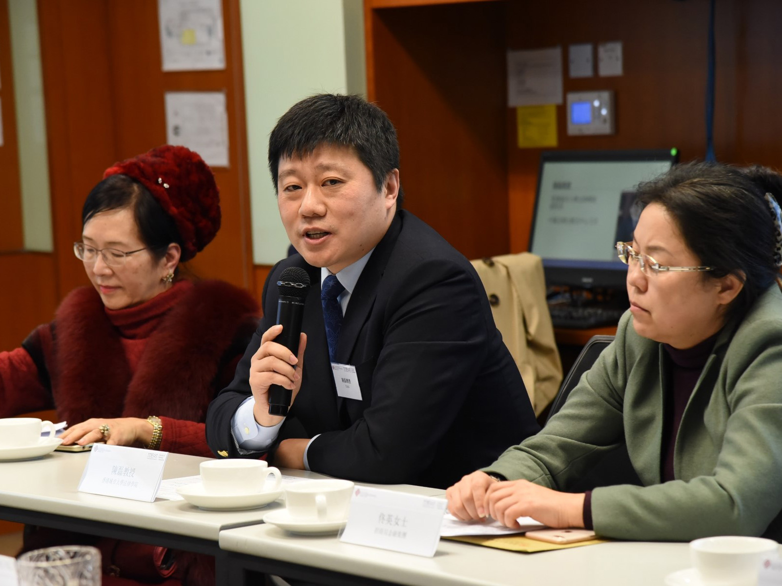 蕭詠儀律師，陳磊教授，佟英女士