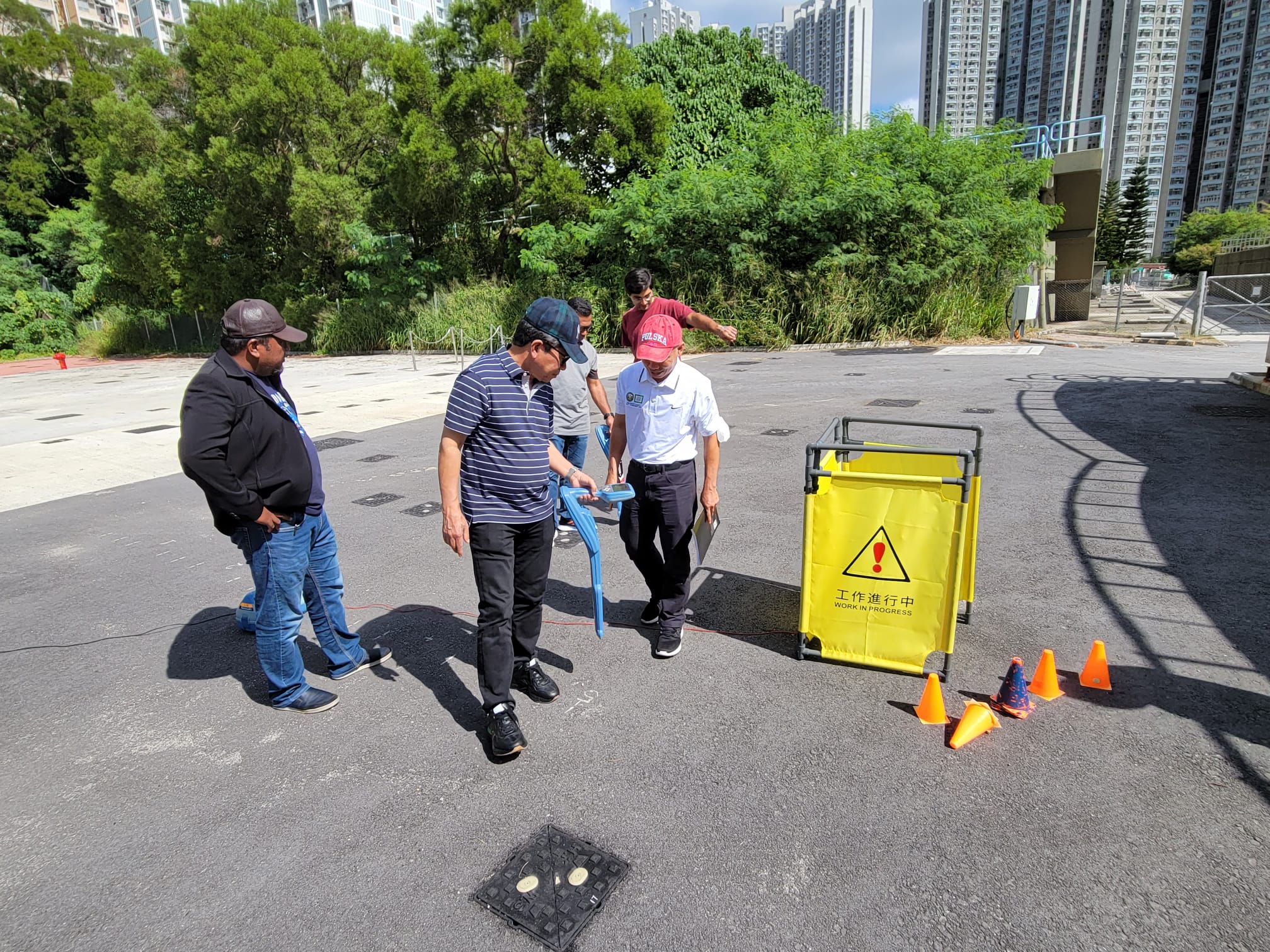 Field practice during the training