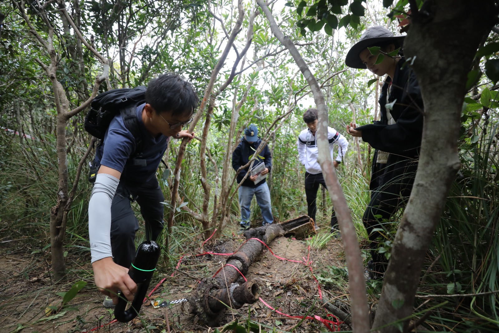 A piece of aircraft wreckage is discovered at Tai Tam Country Park