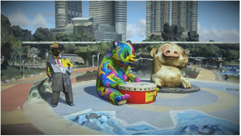Three modern statues, including the Lining Up, LEGO®Panda, and Piglet Mcdull, are reconstructed using close-range photogrammetric technique with integration of real-world 3D scene in Hong Kong