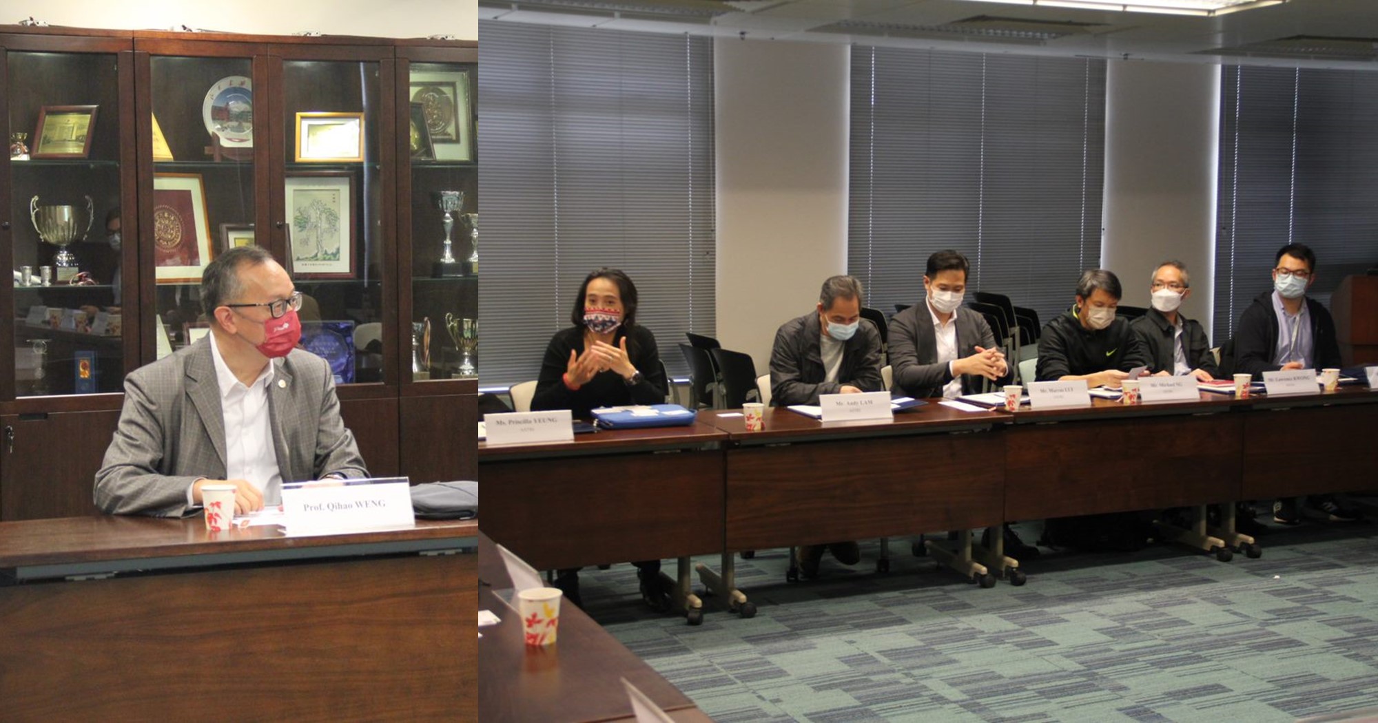 Ms. Priscilla YEUNG from ASTRI and Prof. Weng is discussing about potential collaborations