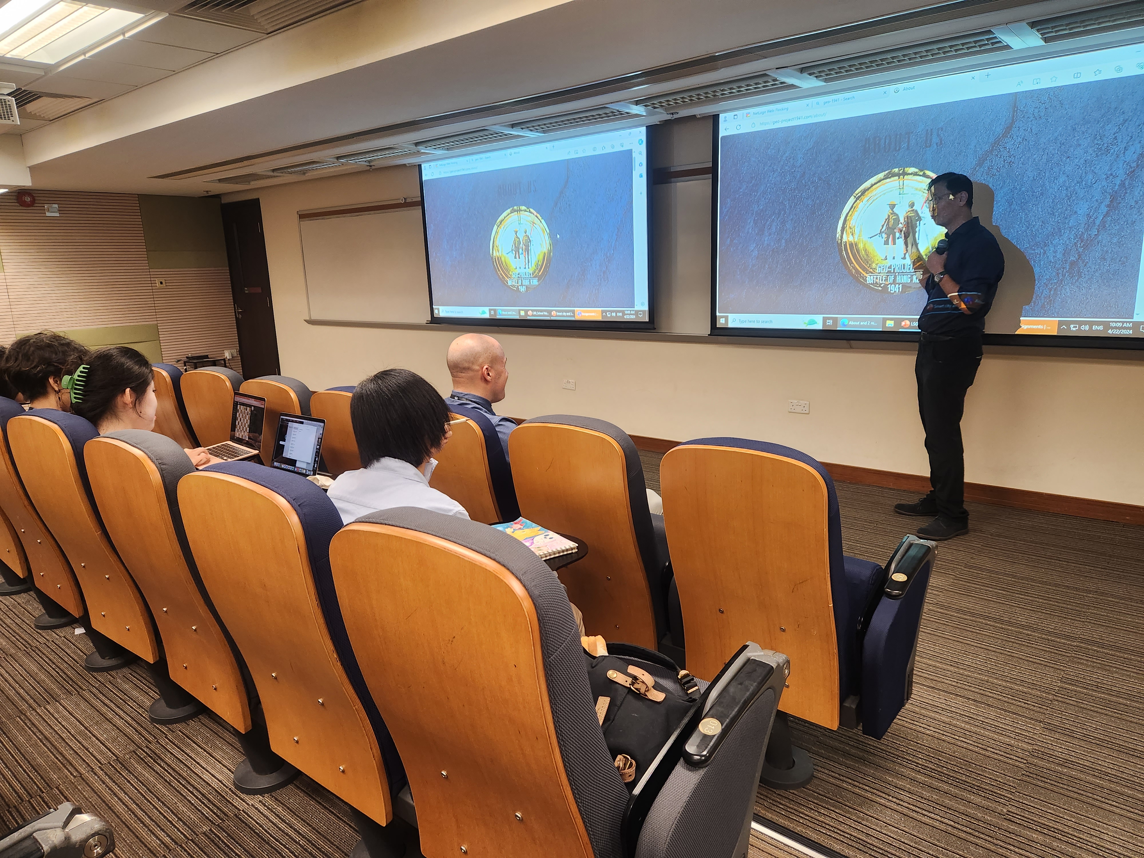 Prof. Wallace Lai, Associate Head (Teaching) and Professor of LSGI, delivered a talk on "WWII Project"