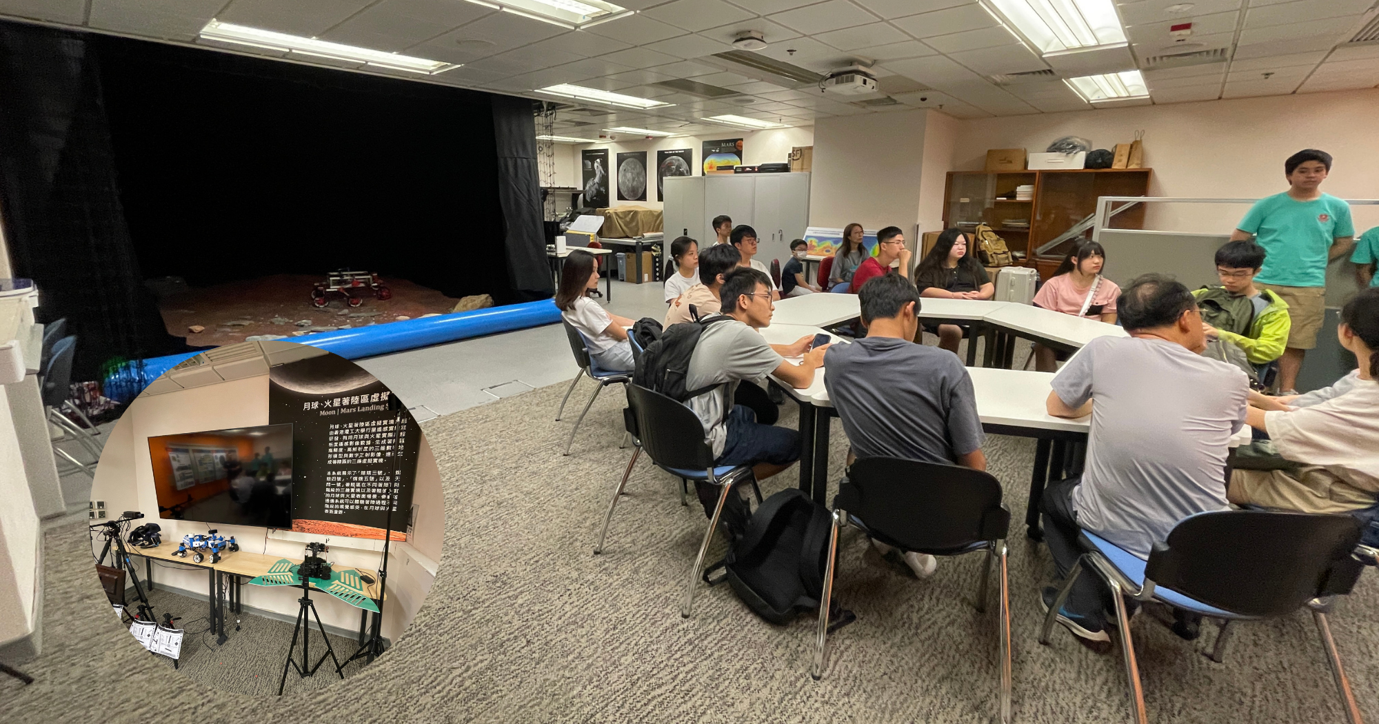 The guided lab tour of space mission