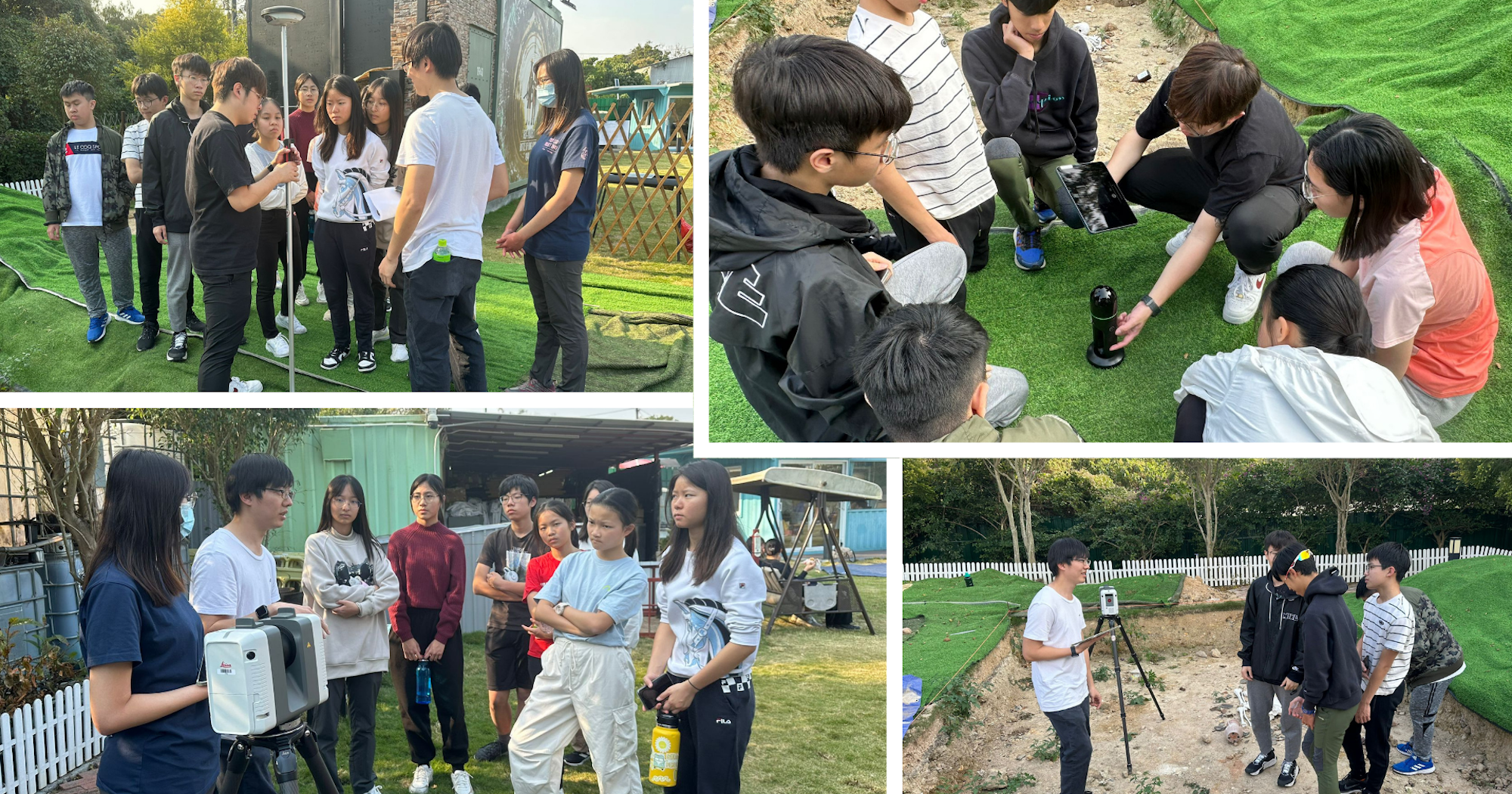 Event helper showcased the survey equipment, including laser scanners and GPS receiver
