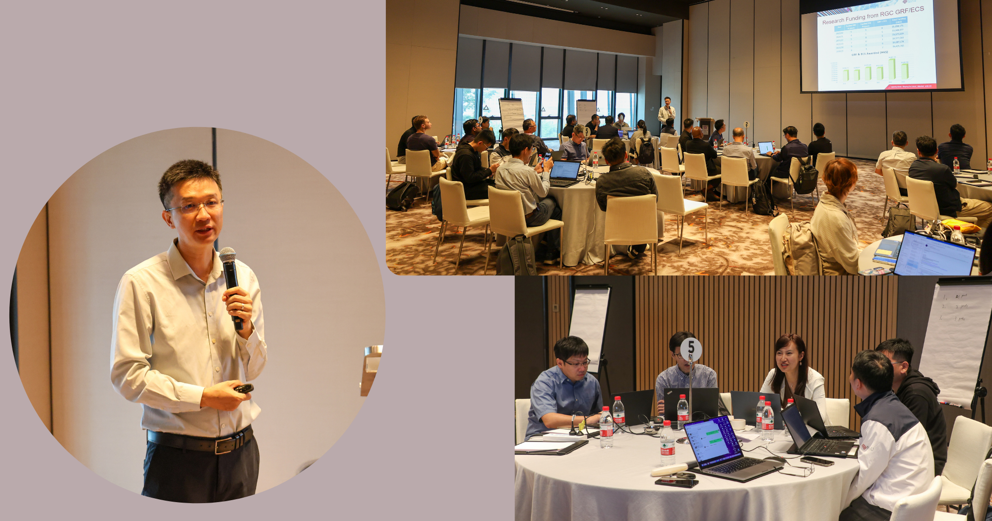 Prof. Bo Wu shared the LSGI's research performance and updates on the Research Assessment Exercise (RAE)