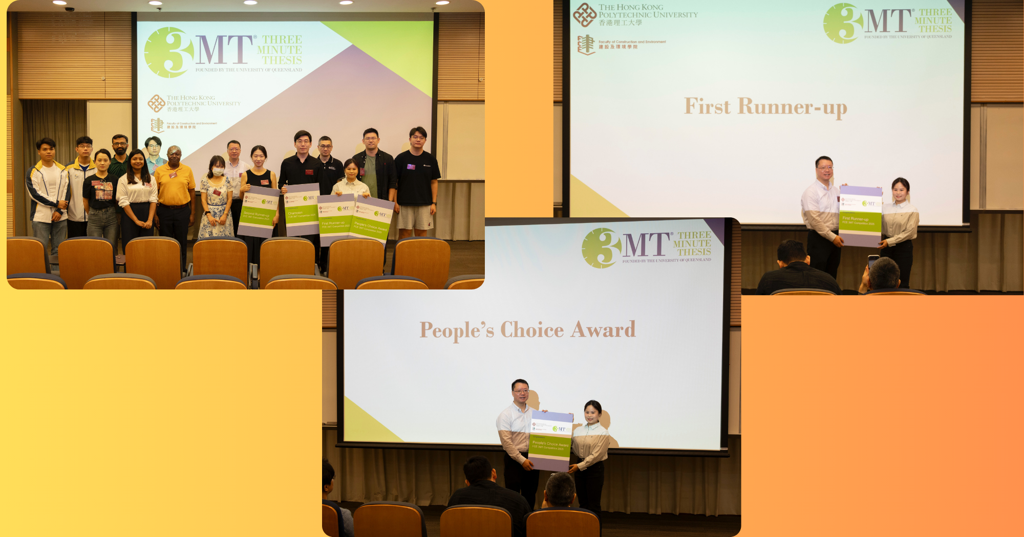 LSGI PhD student, ZHOU Mo, received the People's Choice Award and the First Runner-up Award of the FCE 3MT Competition 2025.
