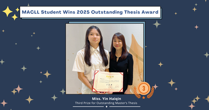 MACLL Student Wins 2025 Outstanding Thesis Award