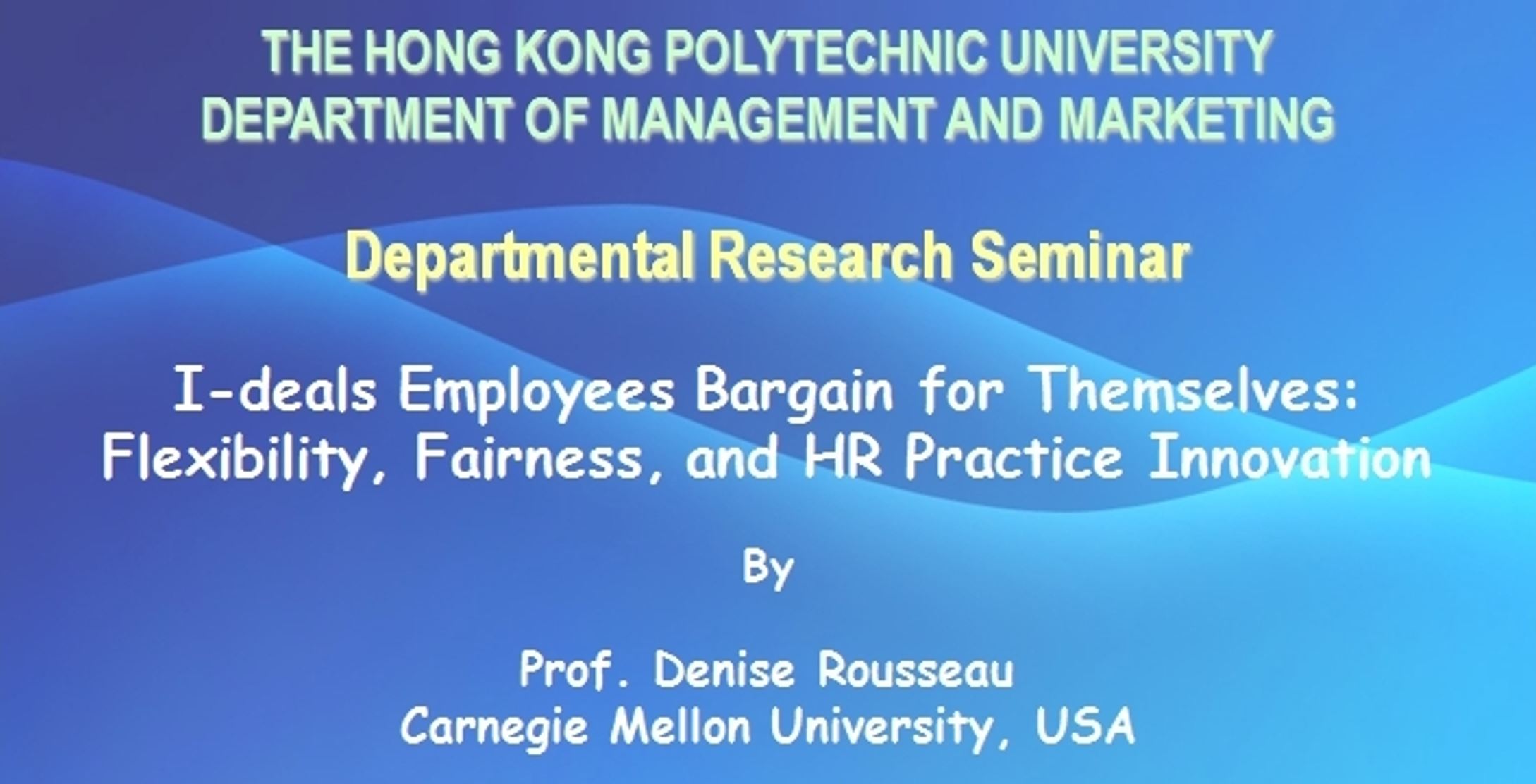Centre for Leadership & Innovation (CLI), Department of Management and ...