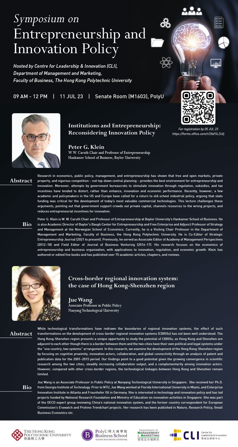 CLI Symposium on Entrepreneurship and Innovation Polic - 11 Jul 2023
