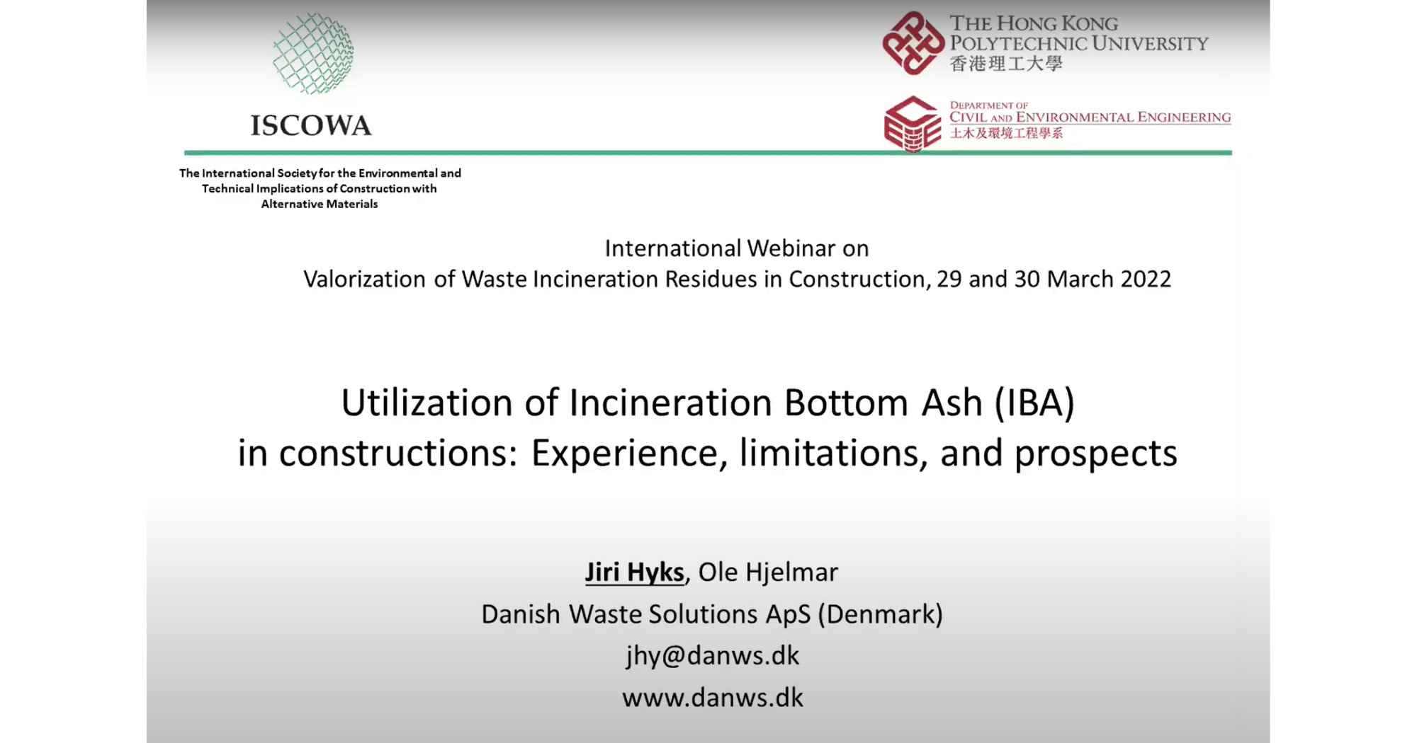 RCRE_03_Utilization of Incineration Bottom Ash in constructions