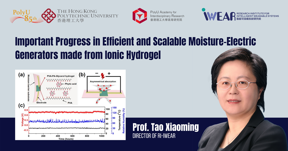 website  Important Progress in Efficient and Scalable MoistureElectric Generators made from Ionic Hy