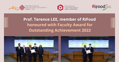 website - RiFood member honoured with Faculty Award