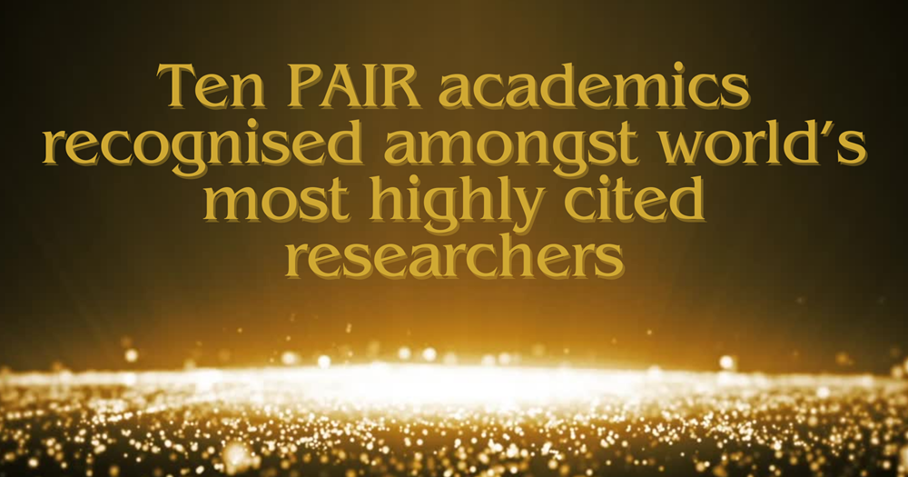 Ten PAIR academics recognised amongst worlds most highly cited researchers 2000 x 1050 px