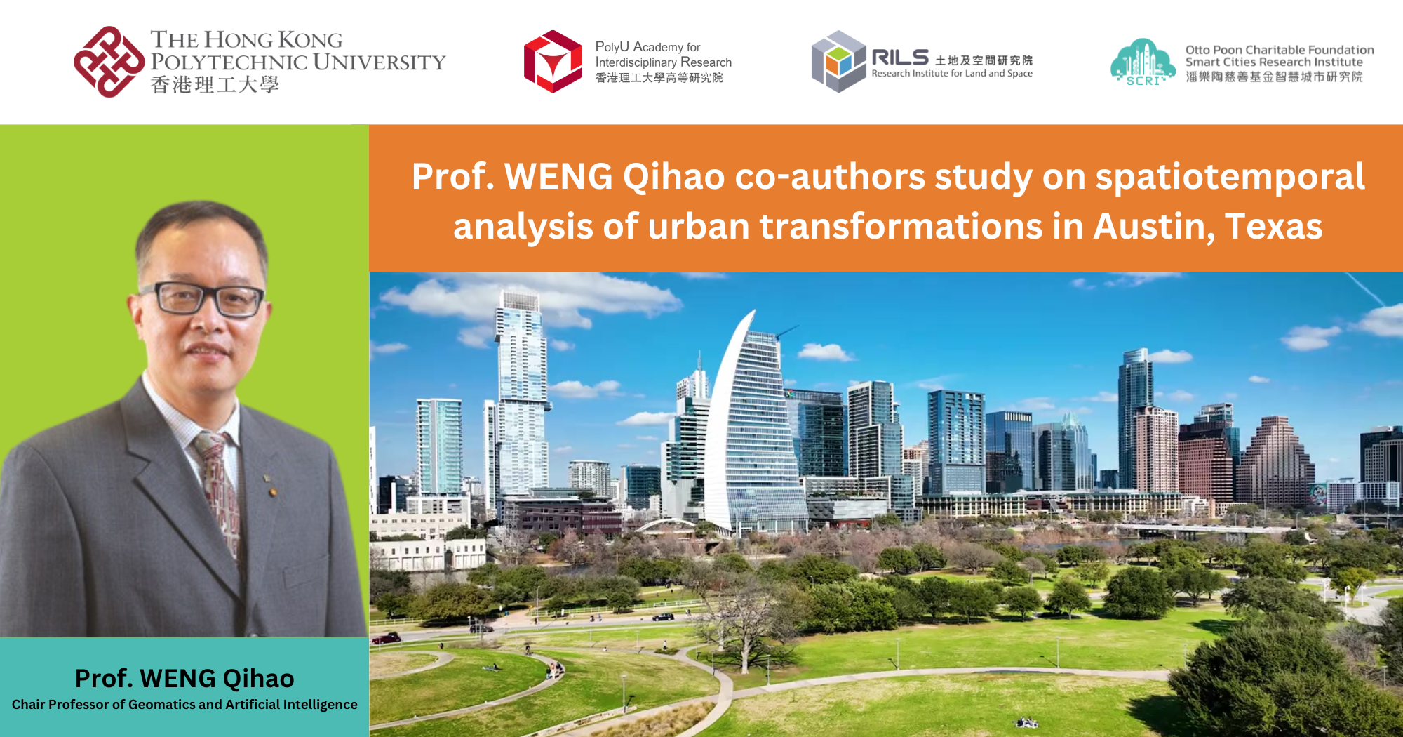 20241121 Prof WENG Qihao co authors study on spatiotemporal analysis of urban transformation_EN