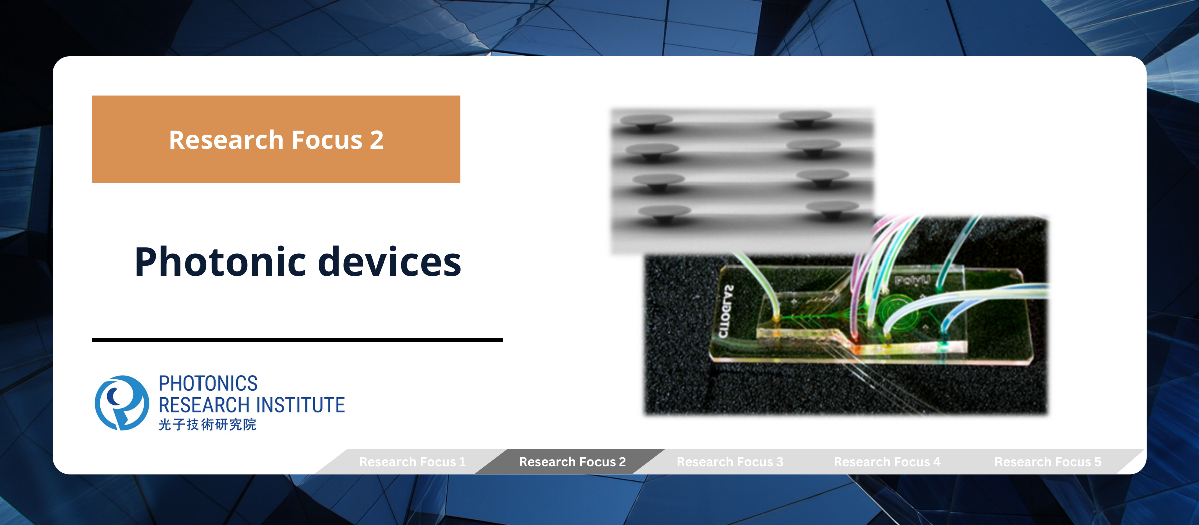 Research Focus 2 Photonic devices 