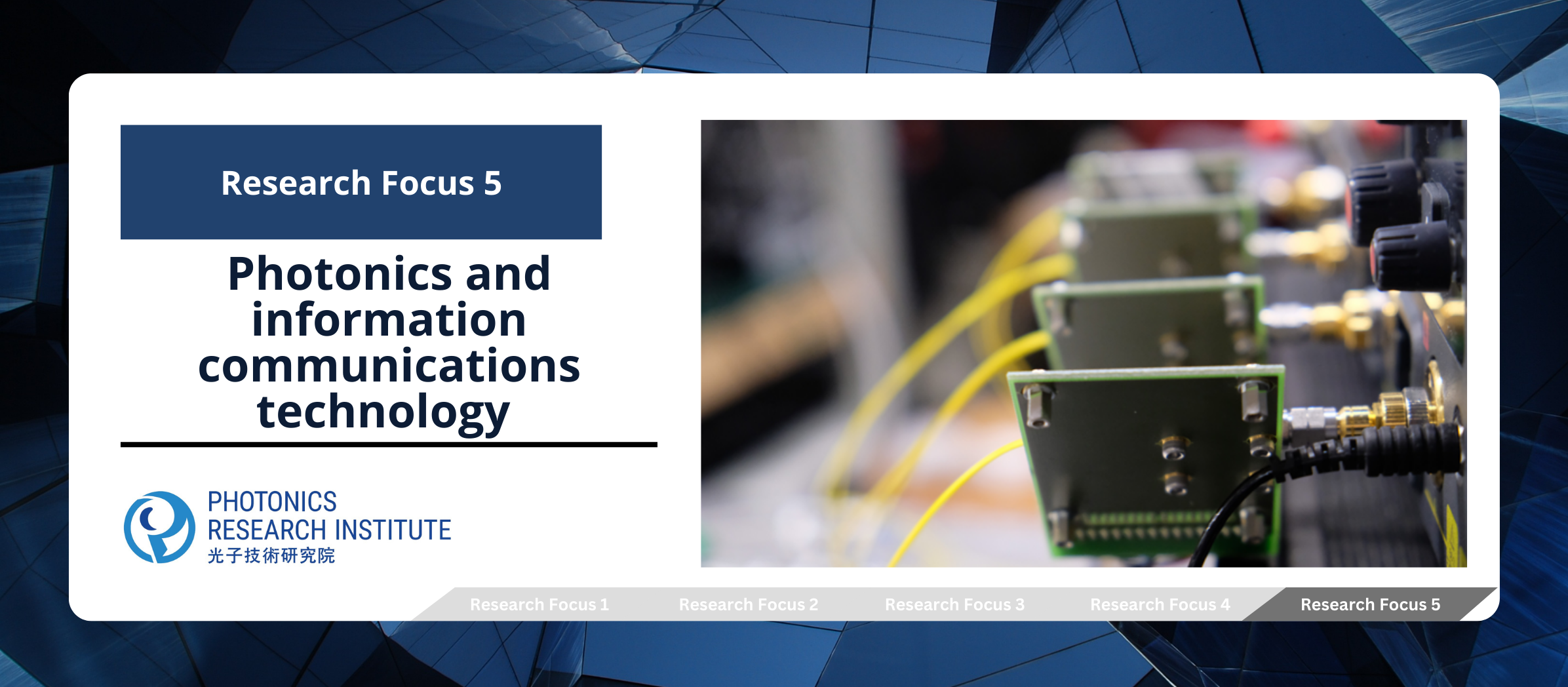 Research Focus 5 Photonics and information communications technology 