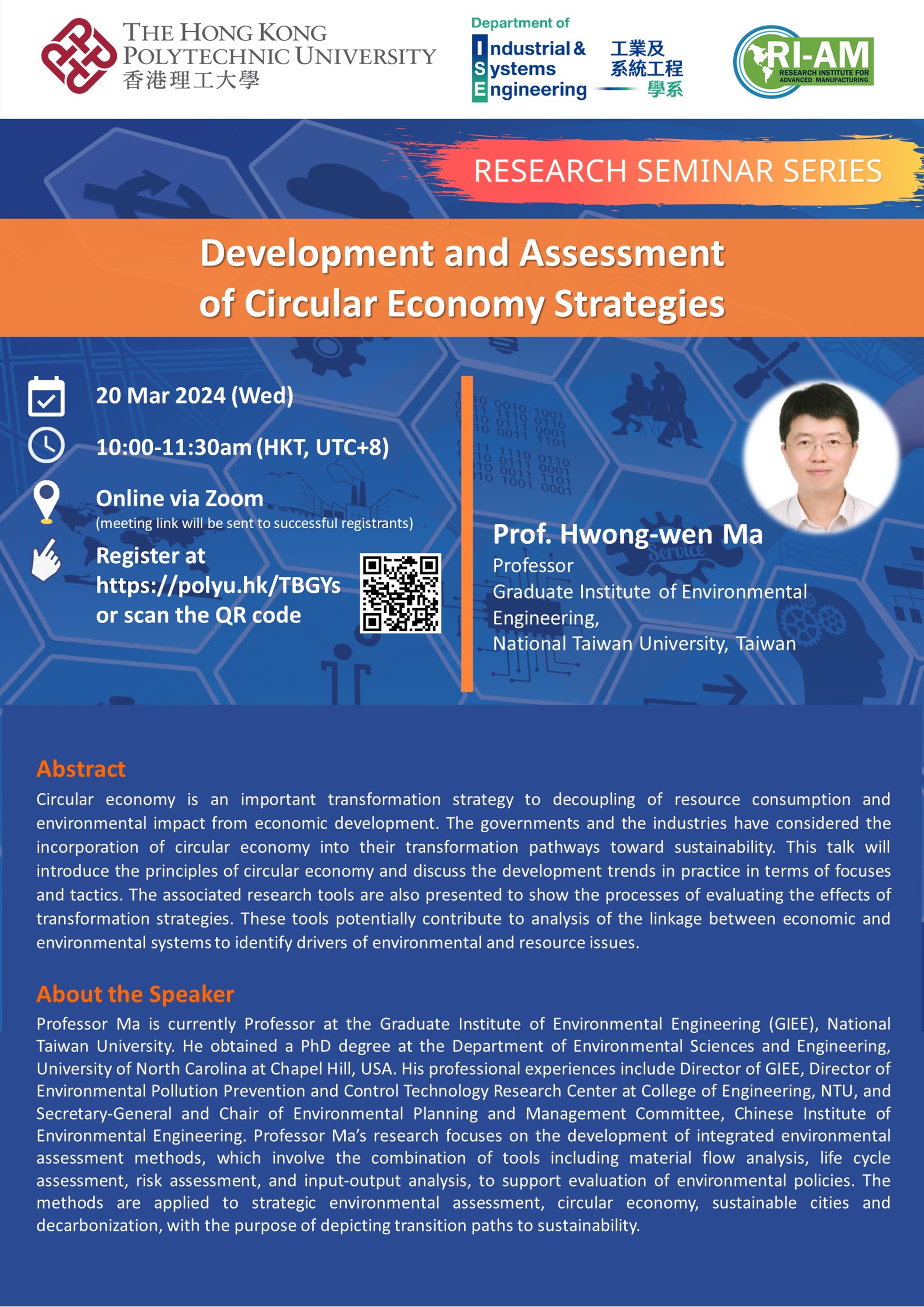RIAM Seminar: Development and assessment of circular economy strategies ...
