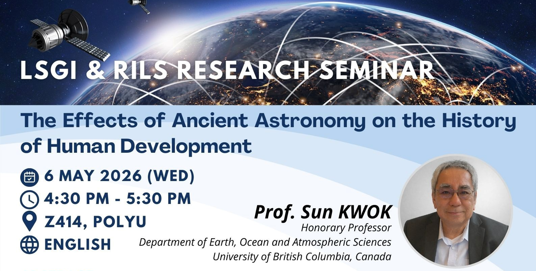 Banner of Research Seminar  Prof Sun KWOK 6 May 2026