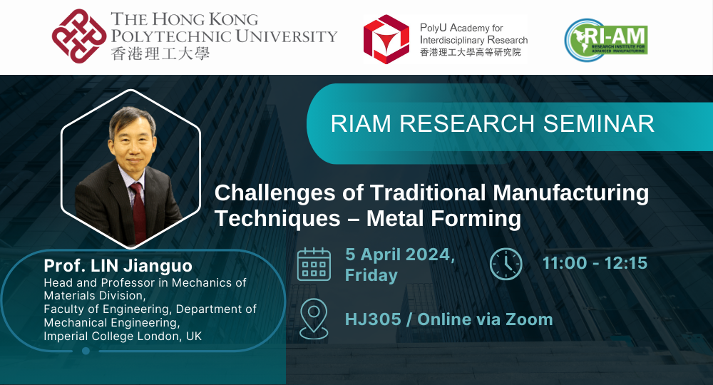 RIAM Seminar: Challenges of Traditional Manufacturing Techniques ...