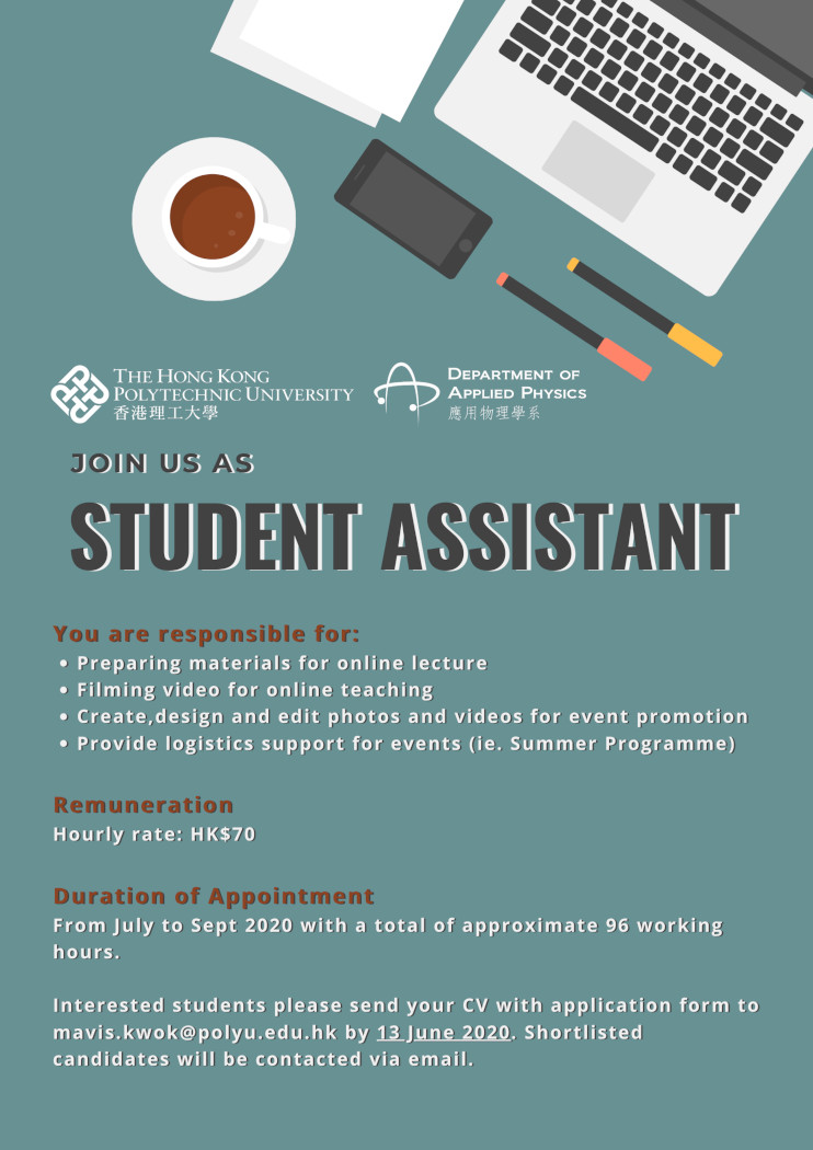 Recruitment of Student Assistant For Yr 1  Yr 3 Students2