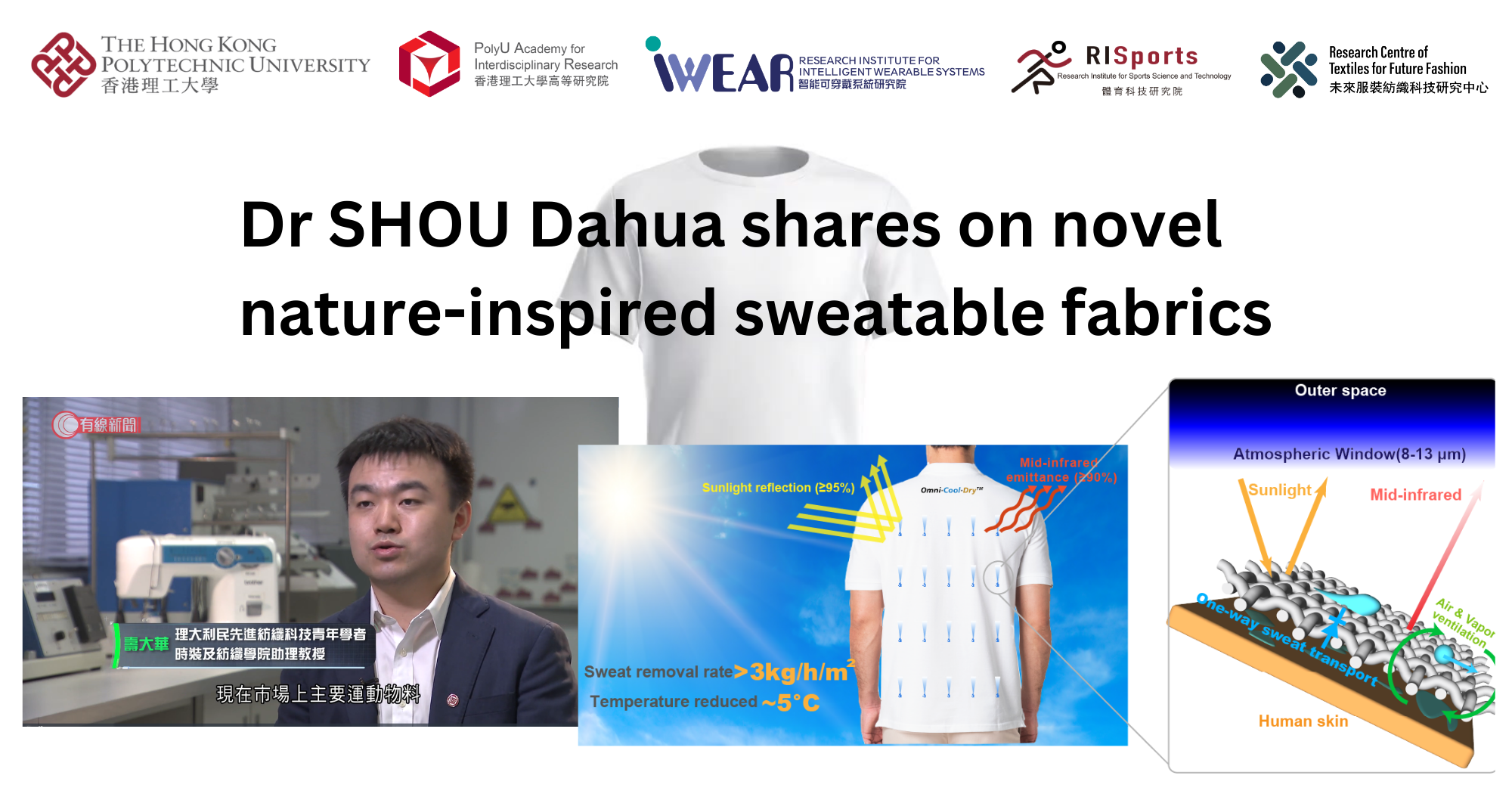 20240602 Dr SHOU Dahua shares on novel nature-inspired sweatable fabrics_EN