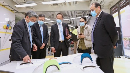 PolyU designs a new 3D-printed face shield for Hospital Authority, protecting frontline medical staff