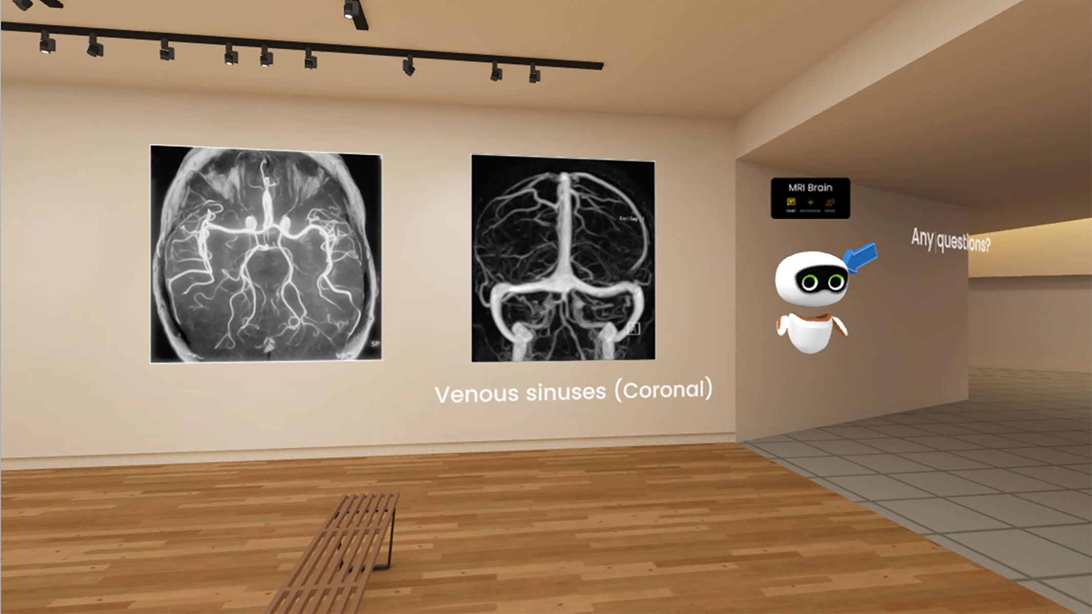 元宇宙大腦影像解
剖學展館中的磁共
振成像專區