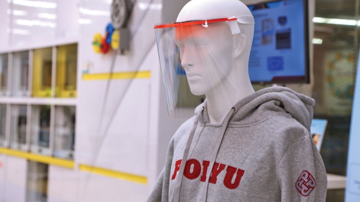 PolyU partnered with the Hospital Authority to develop 3D-printed face shields for medical professionals. 