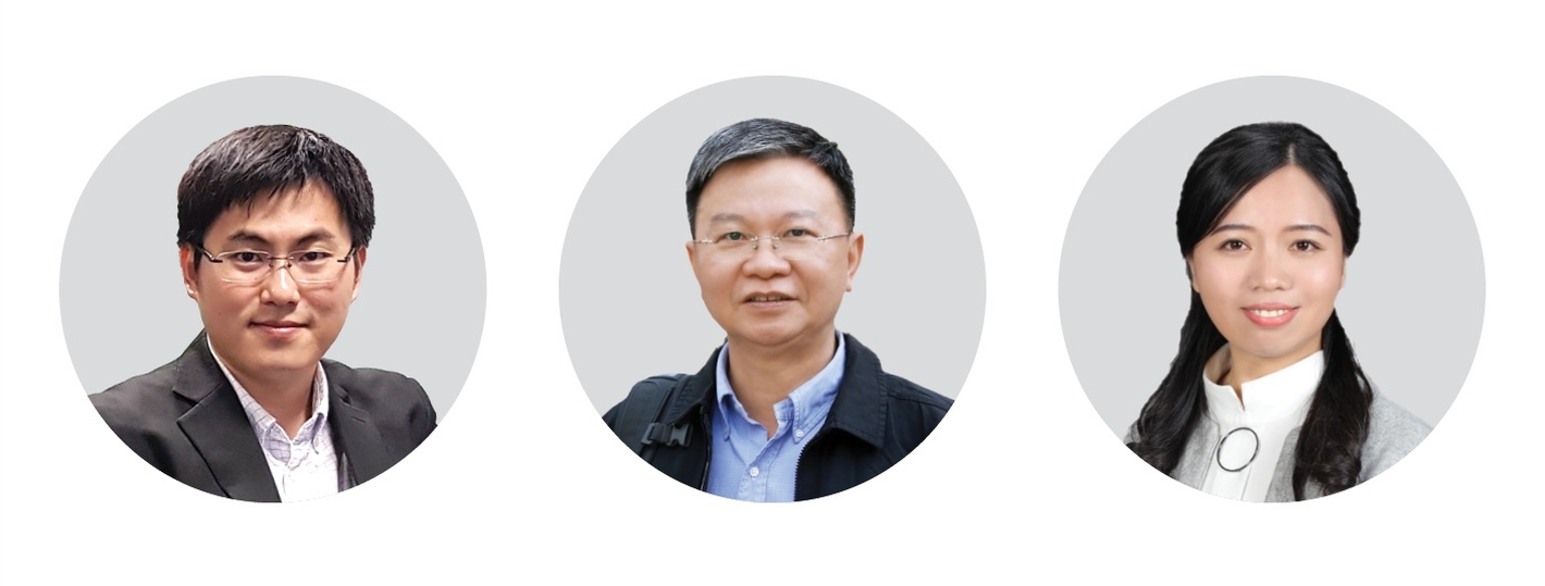 ( 左起) 黄勃龙博士、严纯华教授及周欢萍教授
