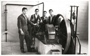 Engineering students during the time of the Hong Kong Technical College (predecessor of the University)