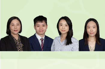(From left) Prof. Wong Man-sau and her research team members from PolyU’s Department of Food Science and Nutrition: Dr Kenneth Lo, Assistant Professor; Dr Daisy Zhao, Assistant Professor; and Dr Christine Li, Teaching Fellow.