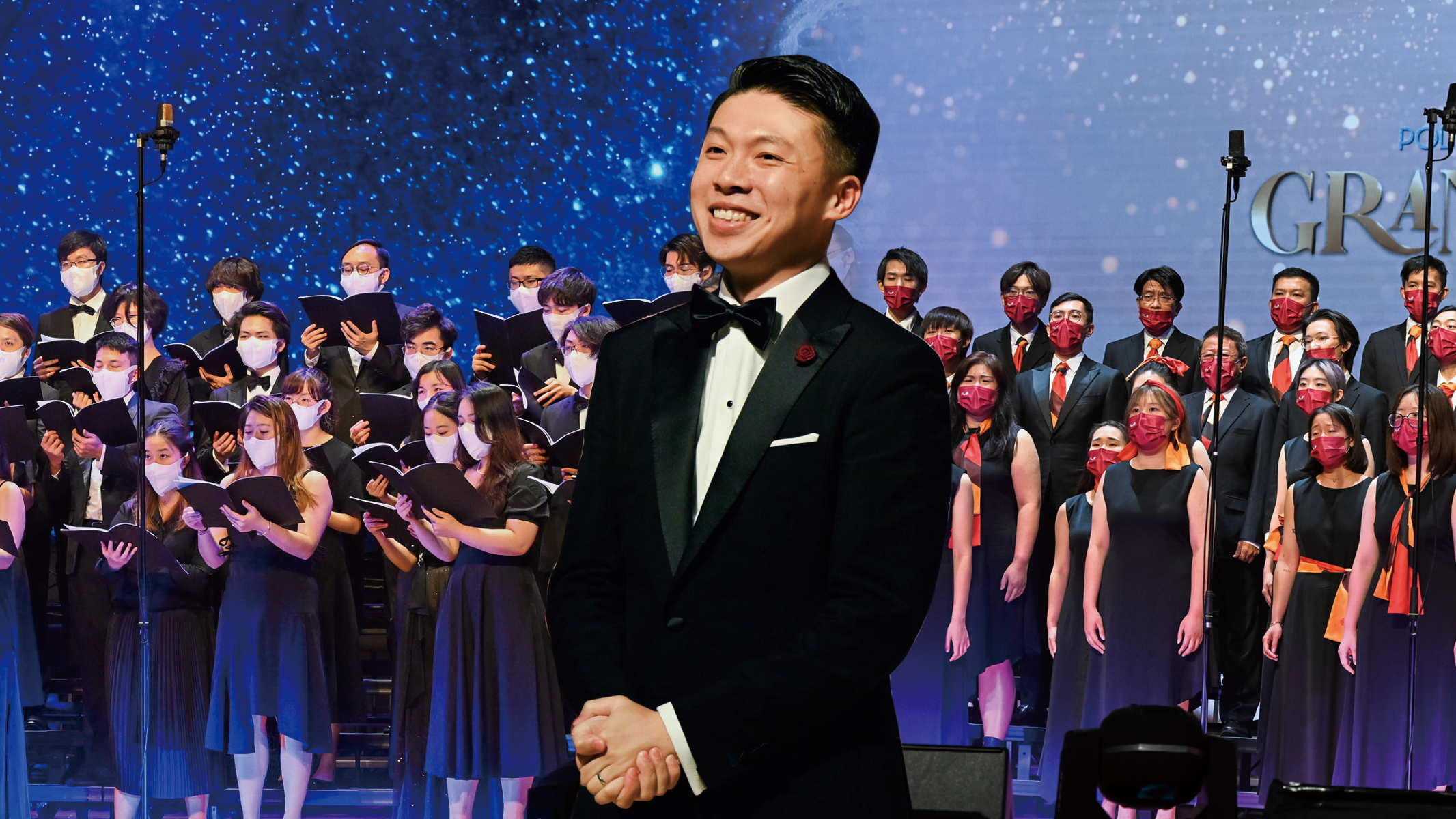 Mr Alex Tam conducting the PolyU Choir