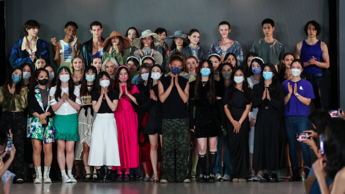 The 17 MA graduating students and their models showcase creations under the theme of “Then, Now, Meta”.