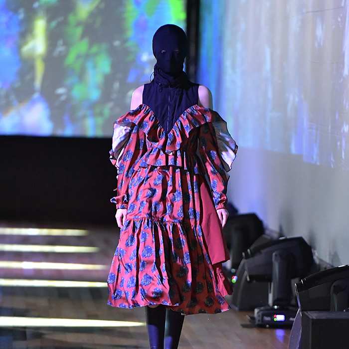 Korean fashion designer brand BESFXXXK showcased its latest collection on stage.