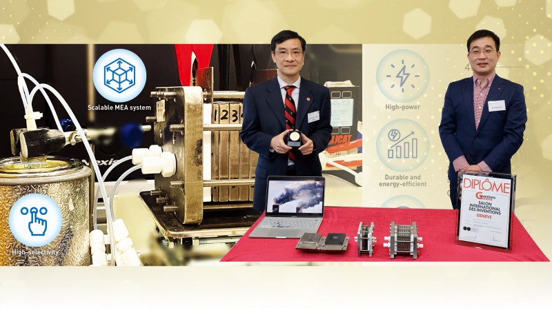 This durable, energy-efficient CO2 electroreduction system offers a promising solutionfor reducing CO2 emissions. It comprises a sandwich-structured membrane-electrodeassemblywith a combined anion- and proton-exchange membrane separating thecathode and anode. The system converts CO2 to C2H4 with a high selectivity of up to 50%Faradaic efficiency and remains stable for more than 1,000 hours