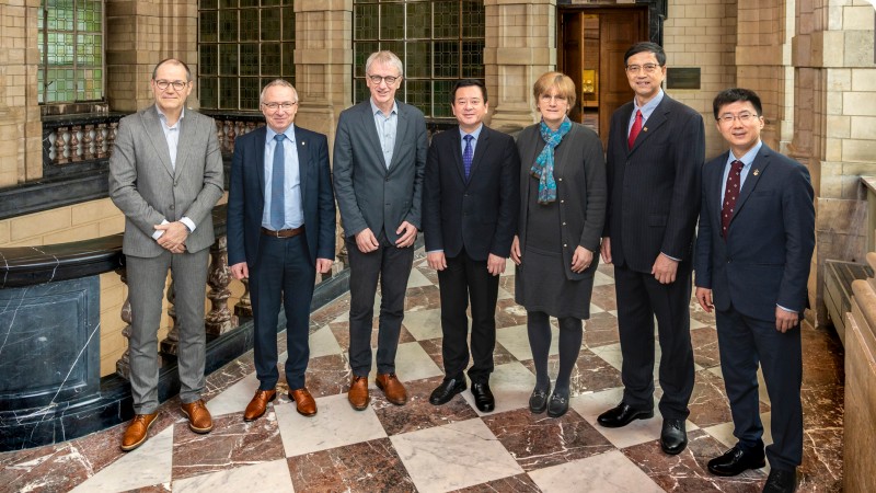 Prof. Geoffrey Shen (second from right), visited universities in Europe recently, with
a view to further expanding the University’s network of partnerships with tertiary and
research institutions worldwide.