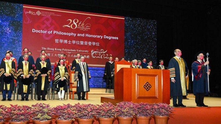 PolyU started its 28th Congregation on 29 October 2022, presided over by Council Chairman Dr Lam Tai-fai and President Prof. Jin-Guang Teng.