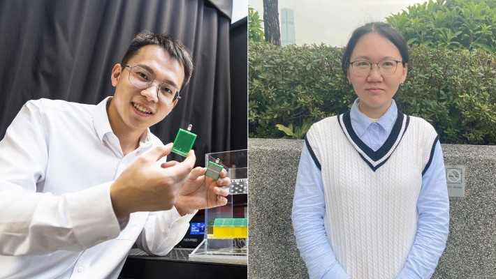 Dr Xu Wanghuai (left), a postdoc fellow of the Department of Mechanical Engineering was awarded the 2022 Young Scientist Awards in the Engineering Science fields while Ms Qing Yamin, an PhD student of the Department of Land Surveying and Geo-Informatics received an honourable mention in the Physical/Mathematical fields.