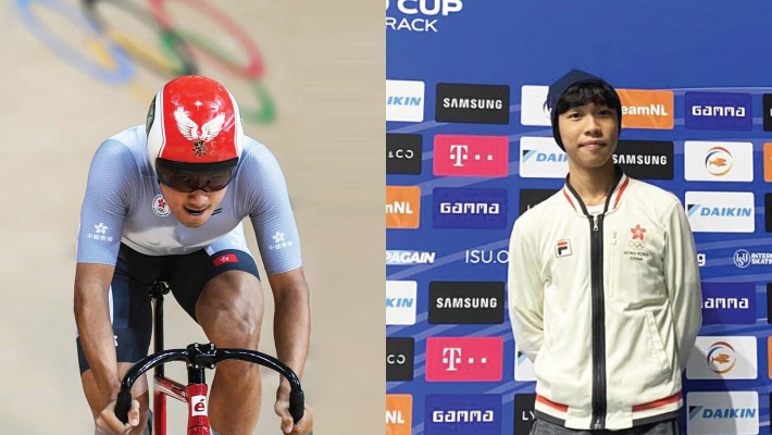 Track cyclist Leung Chun-wing (left) has enrolled in the programme of Bachelor of Business Administration (Honours) in Management, while short-track speedskater Kwok Tsz-fung (right) has been admitted to the programme of Bachelor of Science (Honours) in Medical Laboratory Science.
