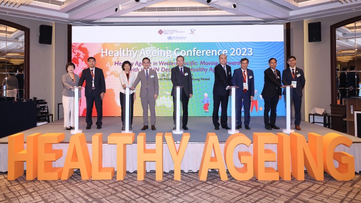 The distinguished guests at the Healthy Ageing Conference 2023 presided over the inaugural ceremony, symbolising the collective commitment of conference participants to promote healthy ageing in the Western Pacific region in alignment with the United Nations' Decade of Healthy Ageing (2021–2030).