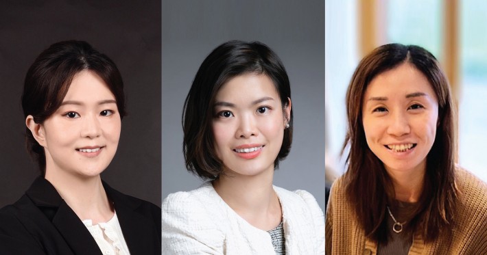 Awards recipients Dr Kathy Leng (left), Dr Daphne Cheung (centre) and Dr Shara Lee (right)