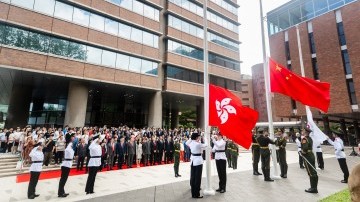 PolyU’s flag-raising ceremony honours 27 years of HKSAR establishment