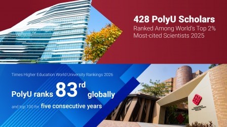 Excellence recognised: Second in Hong Kong for top-cited scholars,  rising in THE Rankings