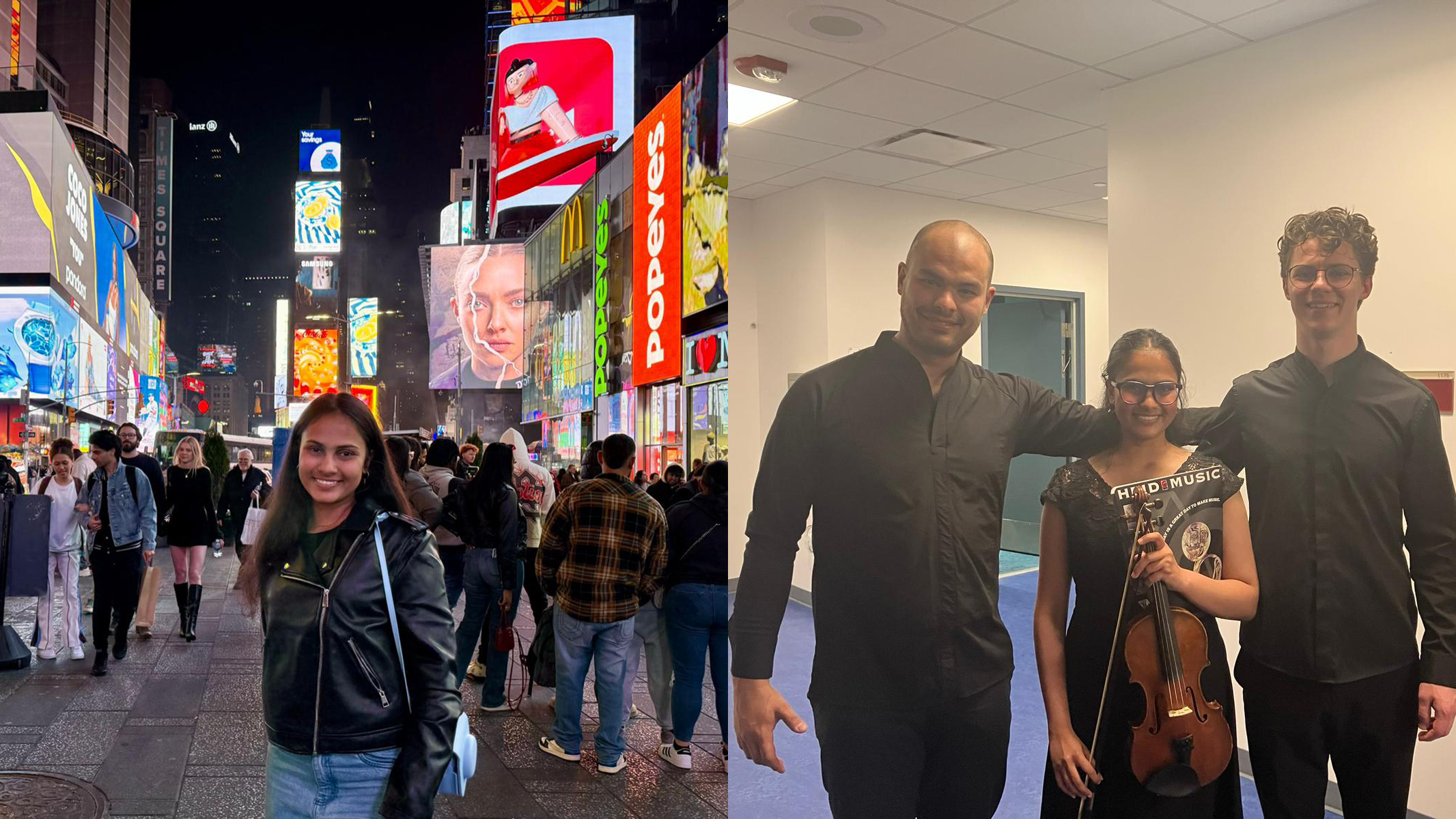Sashenka Gamage brought her own violin and enjoyed performing for various occasions during her exchange. 