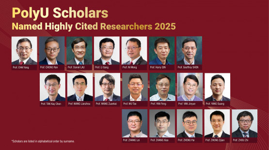 20 PolyU scholars among the elite 1% worldwide by citation impact