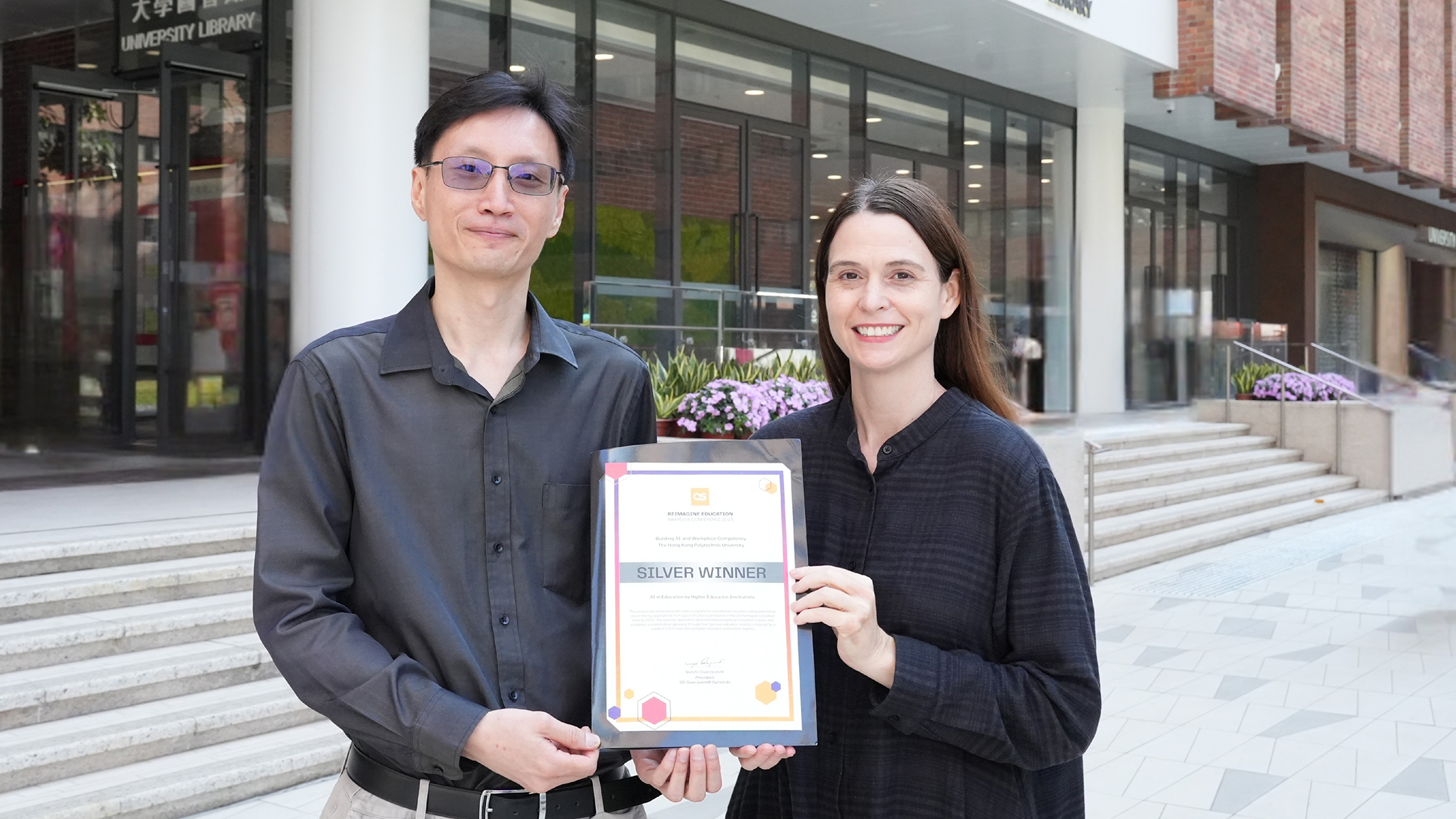 GPTutor was developed by a team led by Dr Richard Lui (left) and Co-Principal Investigator Dr Jessica Neuville, Associate Professor of Practice of the School of Optometry. 
