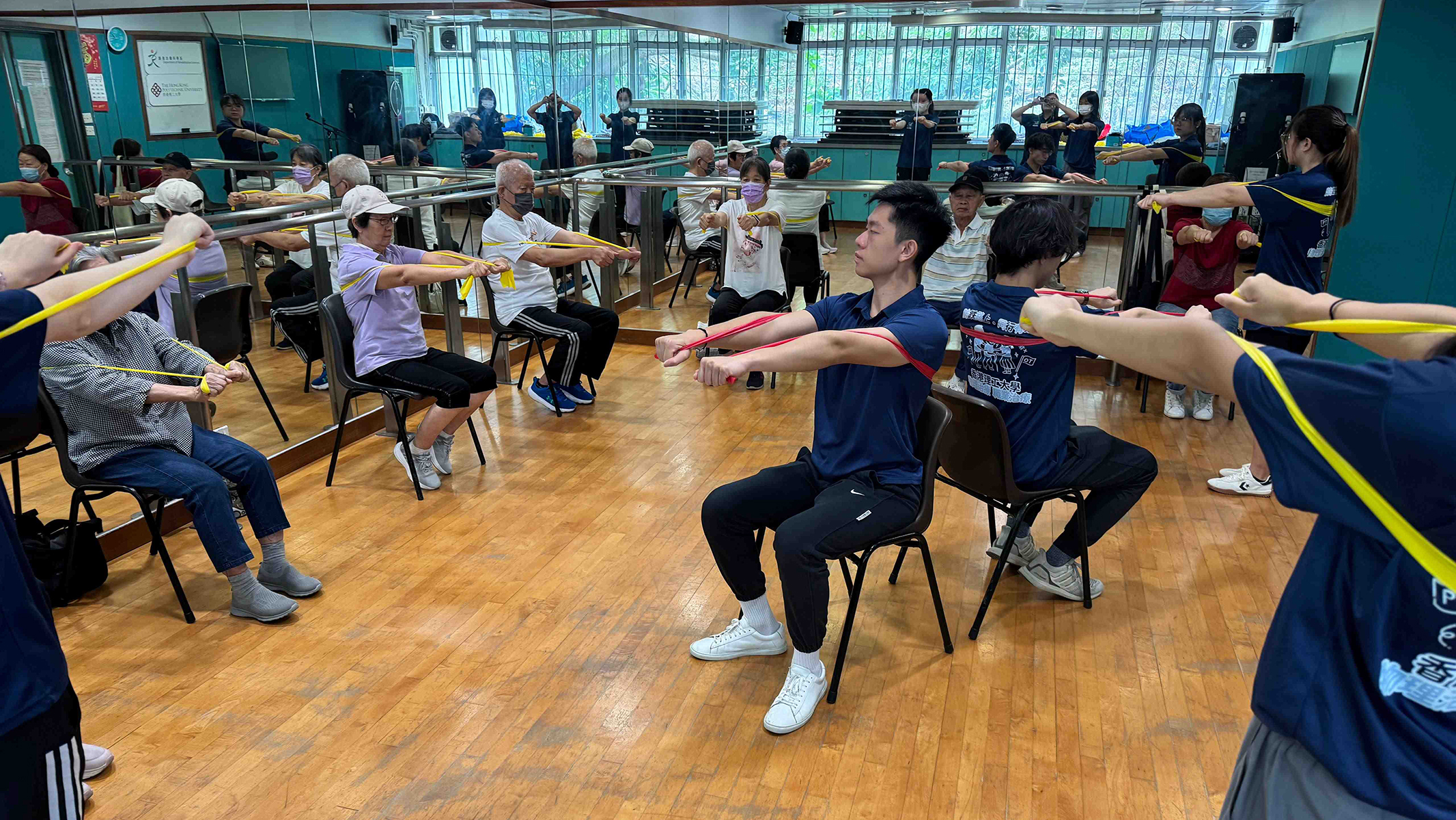 Elderly participants in the fall-prevention training led by PolyU’s Department of Rehabilitation Sciences showed great enthusiasm and agreed that regular exercise strengthens their muscles and improves their ability to manage daily activities.